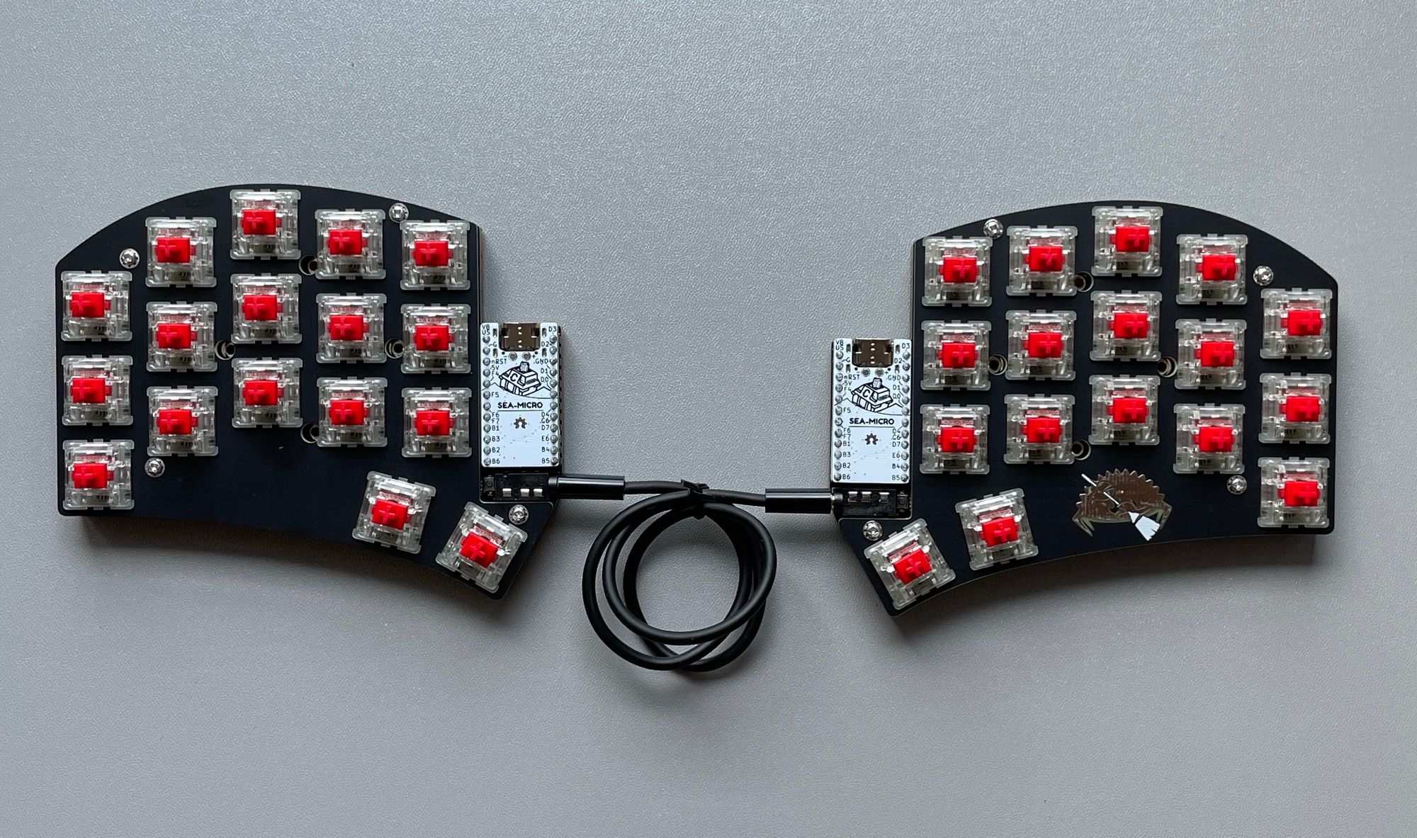Ferris Sweep Bling MX with Cherry Linear Red MX Key Switches