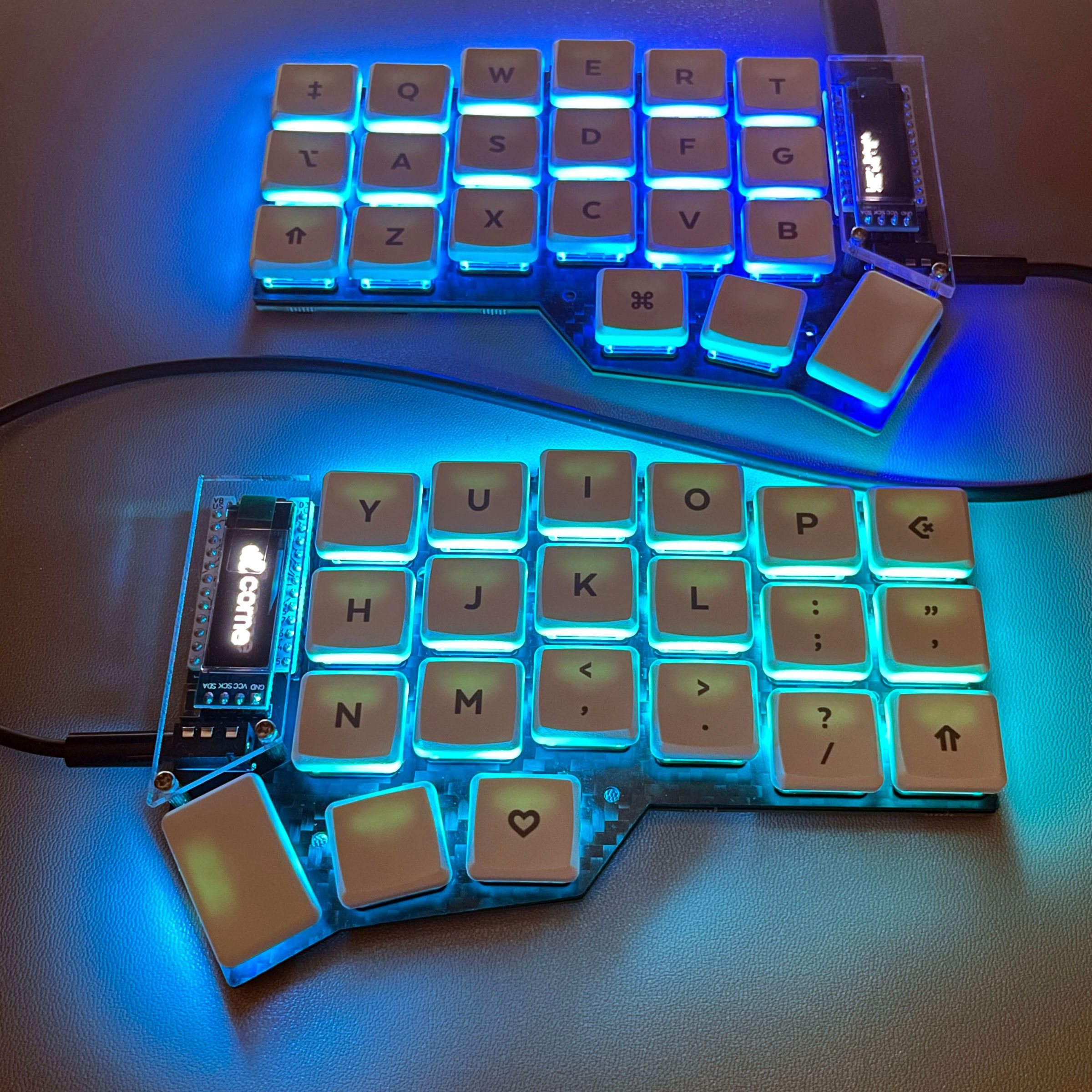 Low Profile Corne Choc v3 Custom Build With MBK Legend ‡ 40s Keycaps ...